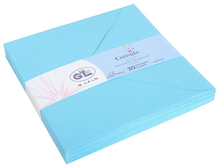 20 enveloppes doublées 140x140 - Coréale